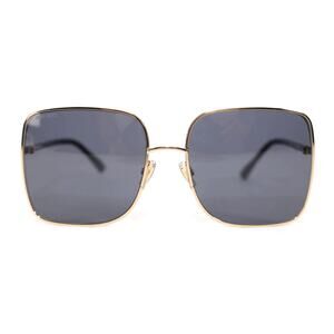 Jimmy Choo Oversized Square Aliana Sunglasses - Gold/Black - NWT